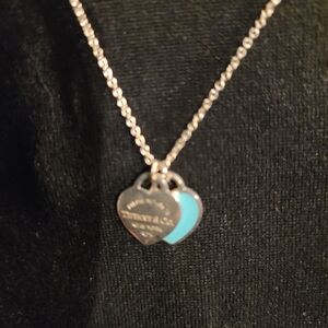 Tiffany & Co. Silver Double Heart Necklace